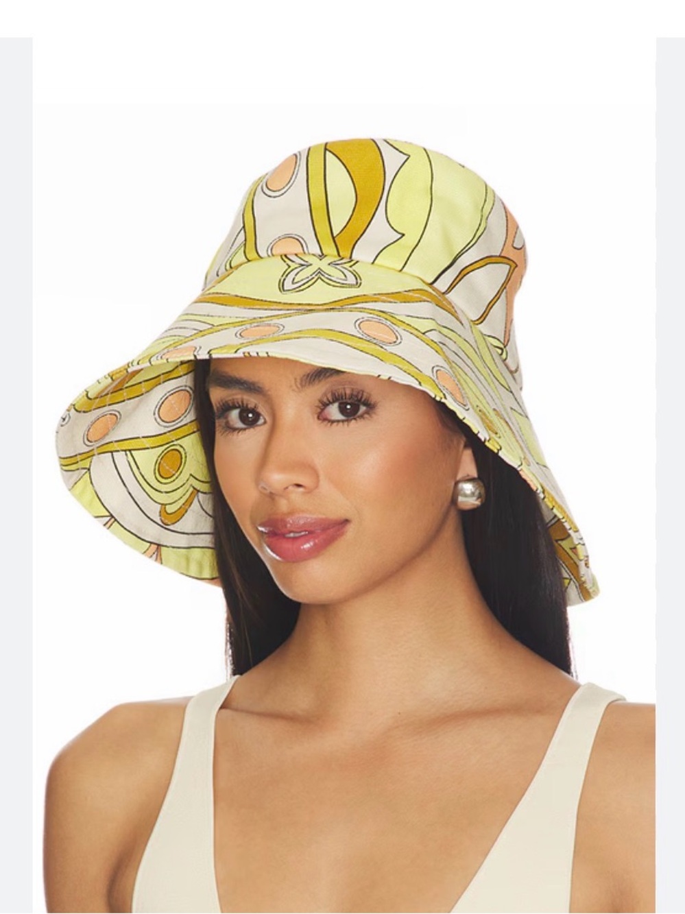 ISO AFRM Yellow Abstract Print Bucket Hat